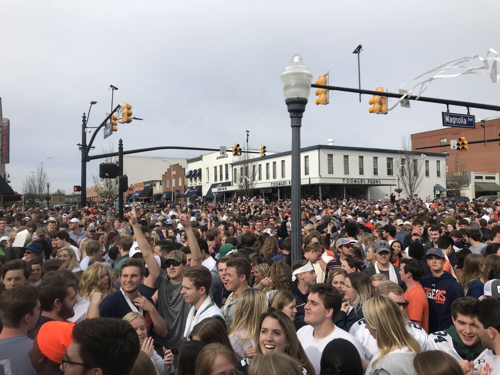 Auburn fans celebrate the Tigers' first Final Four appearance